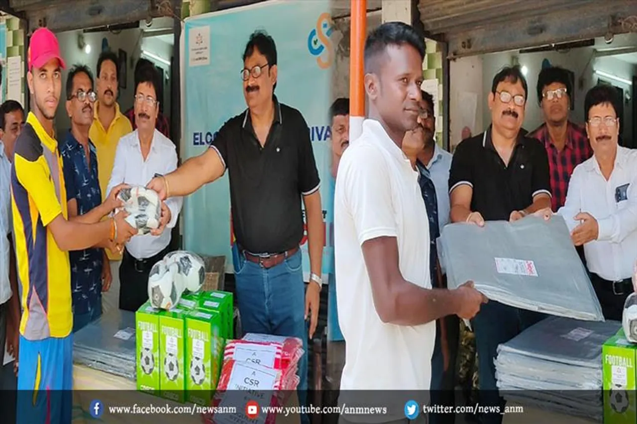 गरीबों के लिये तिरपाल समेत बच्चों के लिऐ दिये फुटबॉल : एलोक्वेंट स्टील