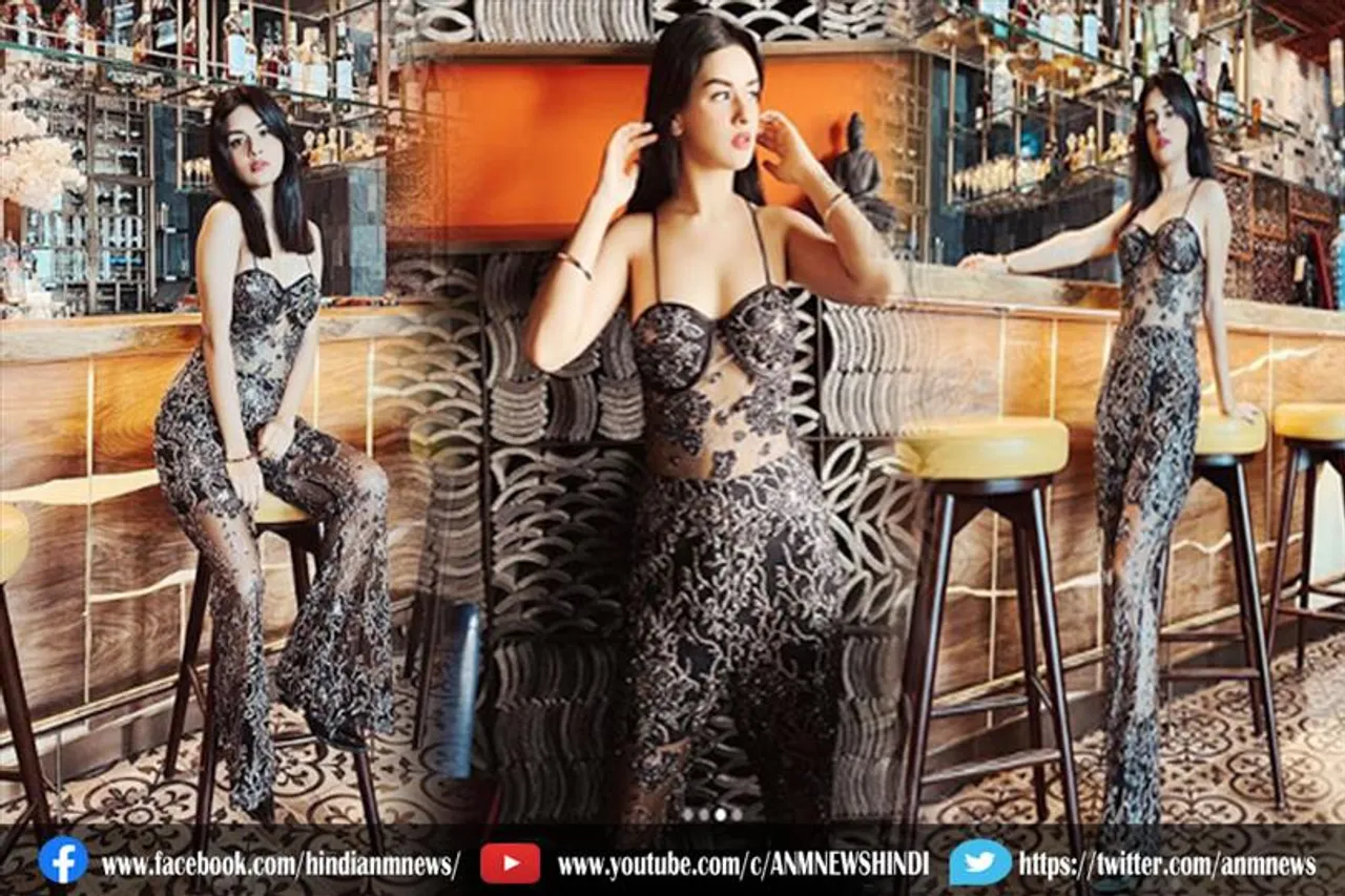 ब्लैक ड्रेस में अवनीत की बोल्डनेस