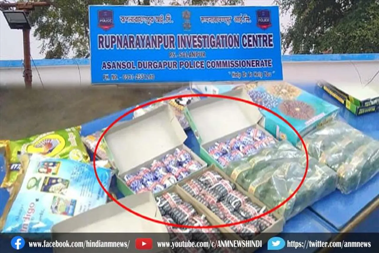 रूपनारायणपुर फाड़ी पुलिस ने की छापेमारी, भारी मात्रा में प्रतिबंधित पटाखा जब्त