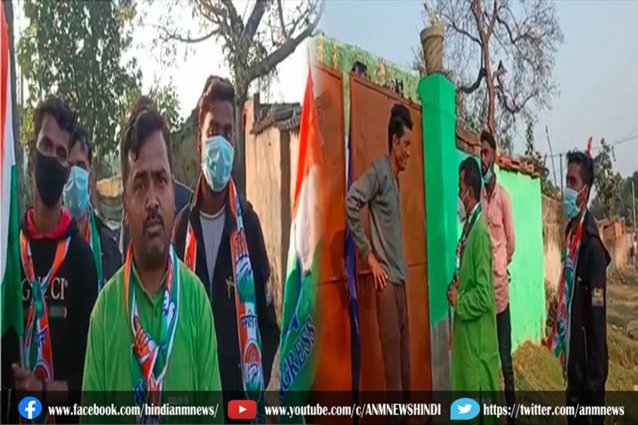 कांग्रेस के प्रत्याशी ने घर-घर जाकर किया चुनाव प्रचार