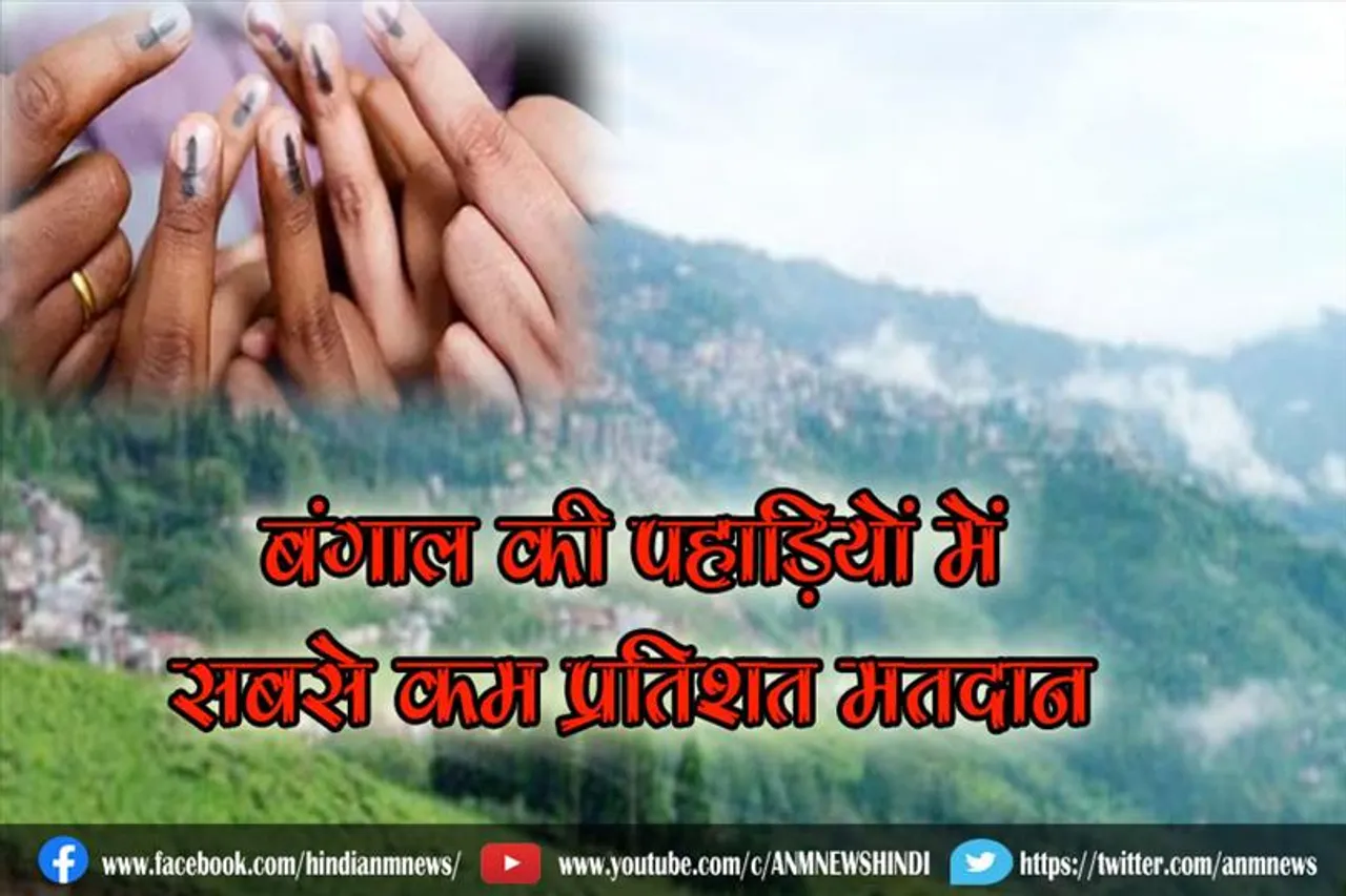 बंगाल की पहाड़ियों में सबसे कम प्रतिशत मतदान