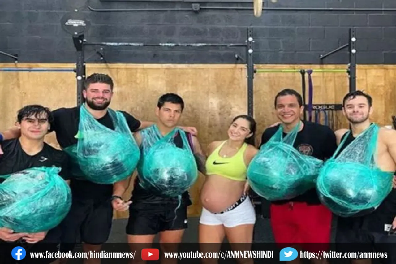 प्रेग्नेट महिला का दर्द जानने के लिए लड़कों के पेट पर बांधी 4.5Kg की बॉल, वीडियो वायरल