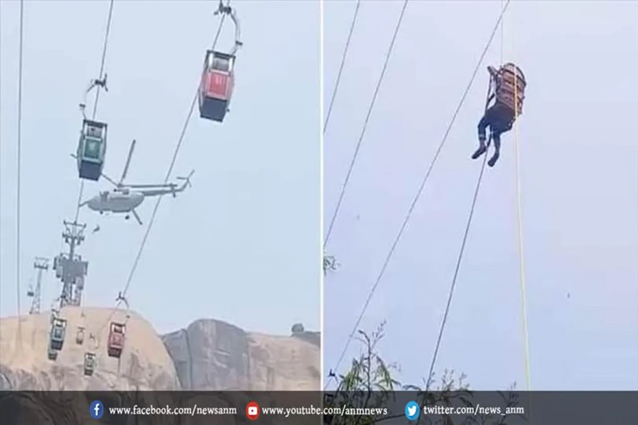 देवघर रोपवे हादसा : 40 घंटे में वायुसेना ने 46 को सुरक्षित निकाला