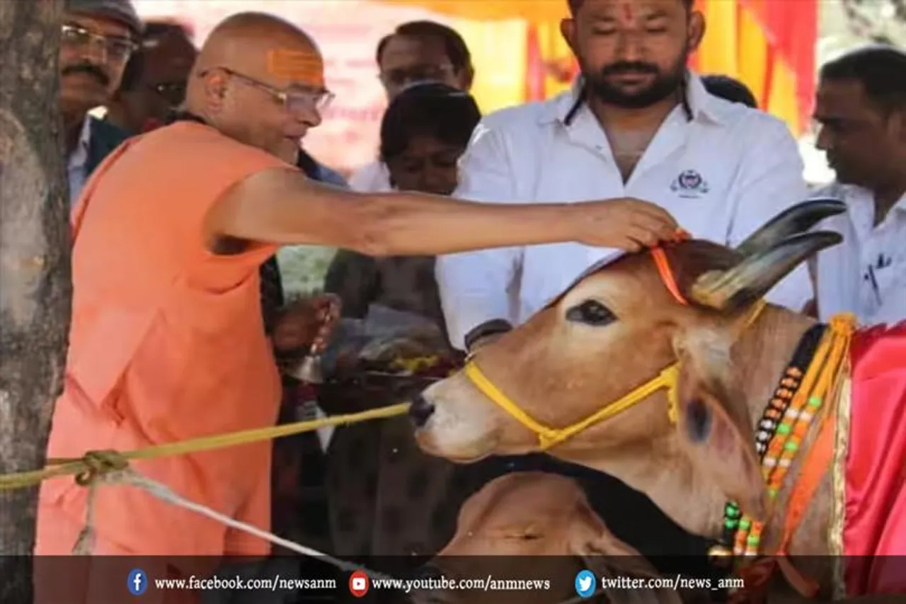 मध्य प्रदेश में मनाया गया 'काऊ हग डे'