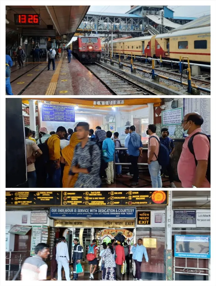 भारी बारिश से आसनसोल स्टेशन में कई ट्रेन विलंब