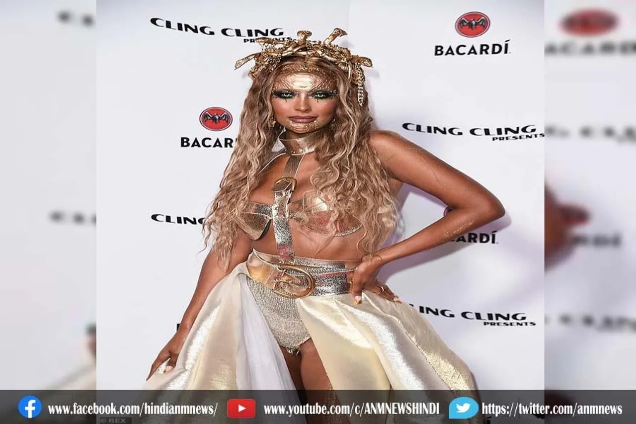 मेटैलिक लॉन्जरी में माया जामा बेहद खूबसूरत लग रही हैं
