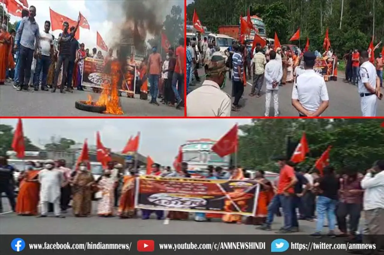 माकपा नेता पथावरोध में फंसे एक शख्स को दिया थप्पड़