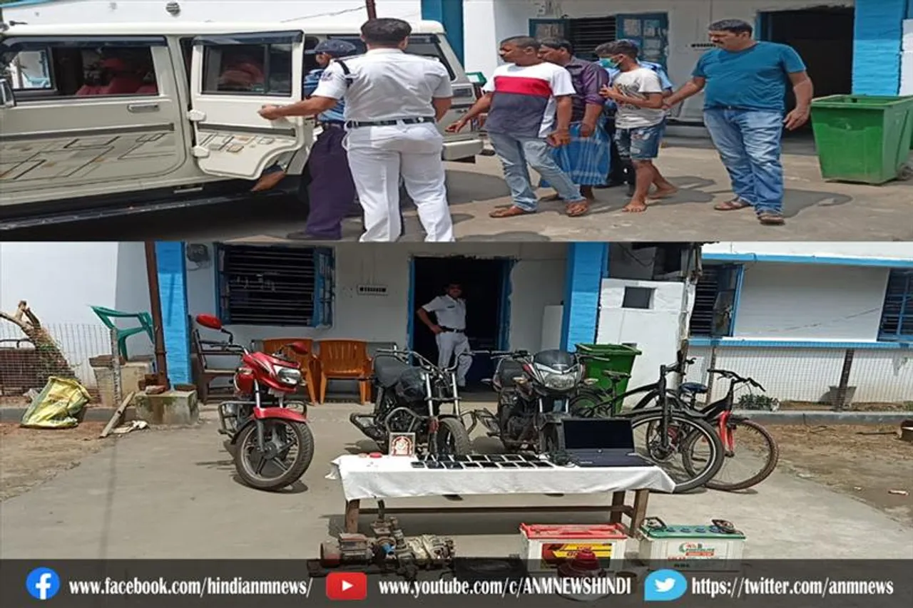 रूपनारायणपुर पुलिस को मिली बड़ी सफलता, चोर गिरोह का भंडाफोड़, भारी मात्रा में चोरी के सामान बरामद