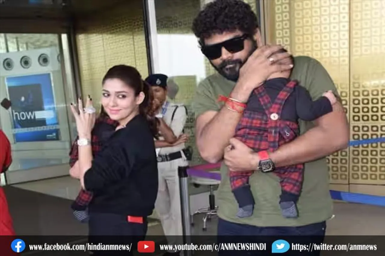 एक्ट्रेस नयनतारा अपने पति और बच्चो के साथ हुयी स्पॉट