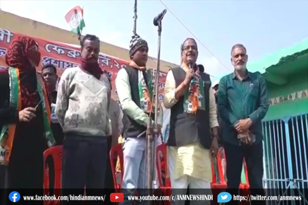 तृणमूल प्रत्यशी अशोक पासवान के समर्थन में मंत्री मलय घटक ने की सभा