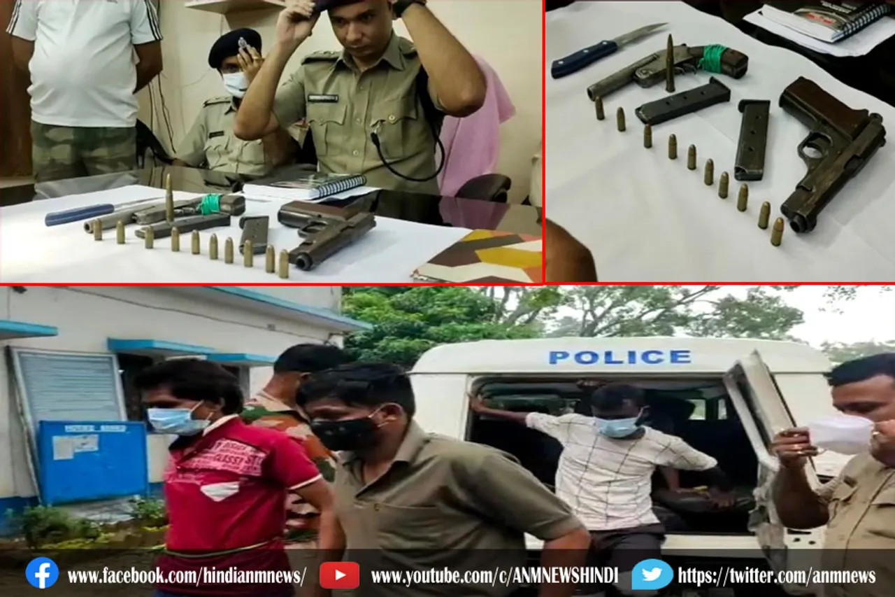 कुल्टी पुलिस को मिली बड़ी सफलता, भारी मात्रा में हथियार बरामद, 4 गिरफ्तार