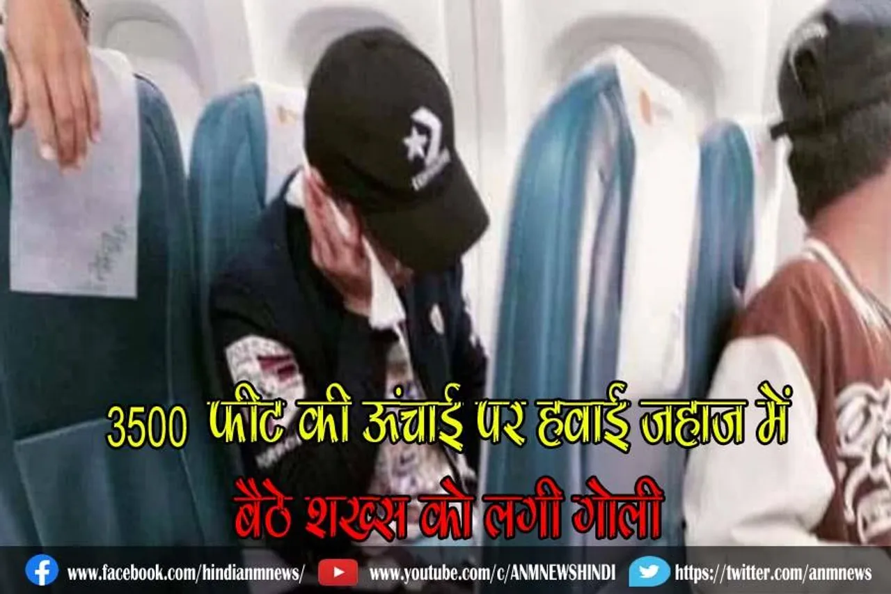 3500 फीट की ऊंचाई पर हवाई जहाज में बैठे शख्स को लगी गोली