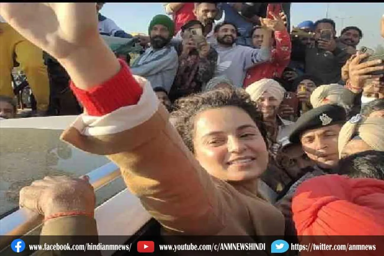 किसानों ने कंगना रणौत के काफिले को घेरा, माफी मांगने के बाद हुई रवाना