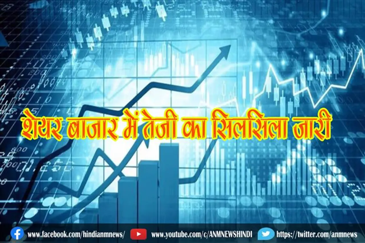 शेयर बाजार में तेजी का सिलसिला जारी