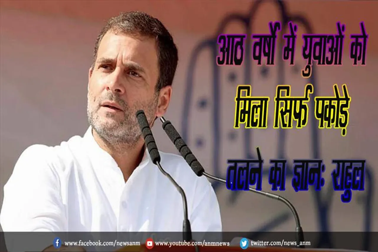 आठ वर्षों में युवाओं को मिला सिर्फ पकोड़े तलने का ज्ञान: राहुल