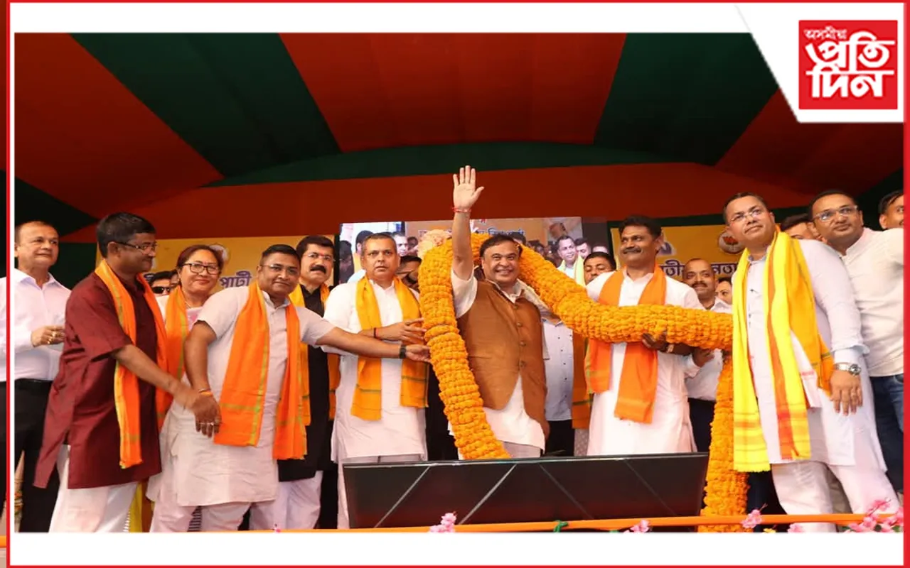 কাছাৰৰ নিৰ্বাচনী সভাত মুখ্যমন্ত্ৰী  