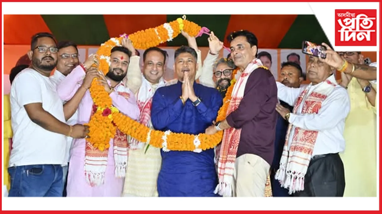সমষ্টিয়ে সমষ্টিয়ে ইখনৰ পিছত সিখন নিৰ্বাচনী প্ৰচাৰ সভাত অংশগ্ৰহণ মন্ত্ৰী পীযুষ হাজৰীকাৰ