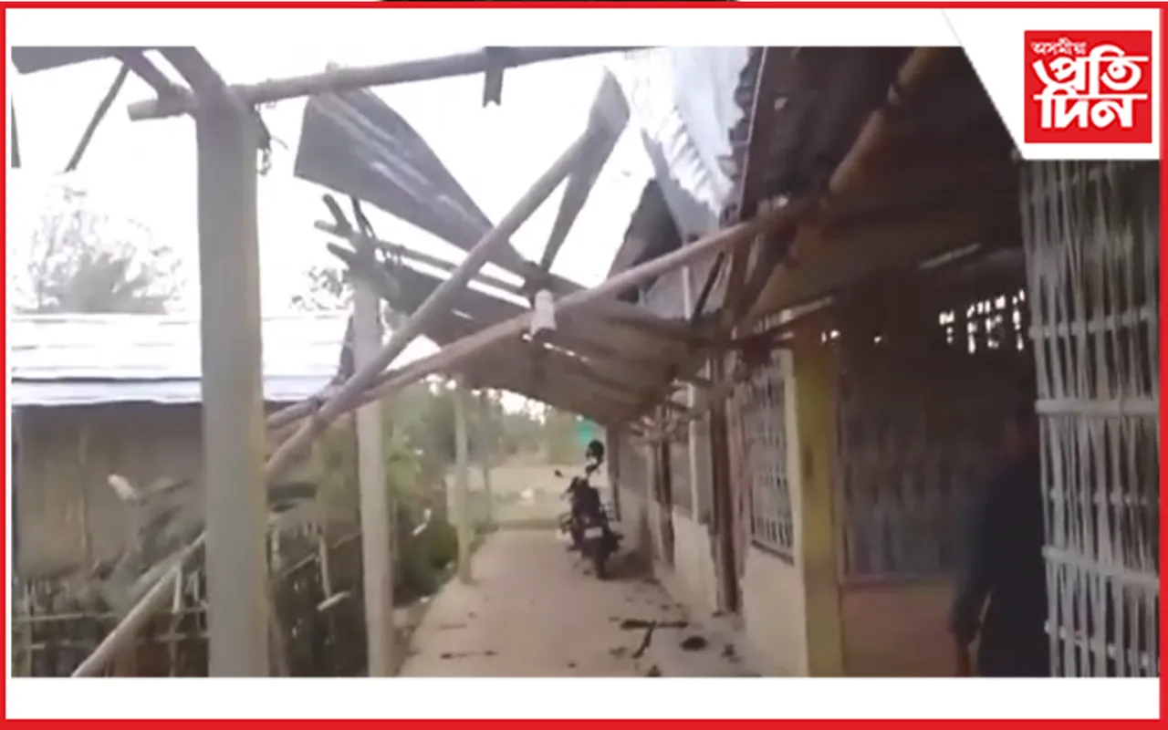 পশ্চিম কাৰ্বি আংলঙৰ জেংখাত বিধ্বংসী ধুমুহাৰ 