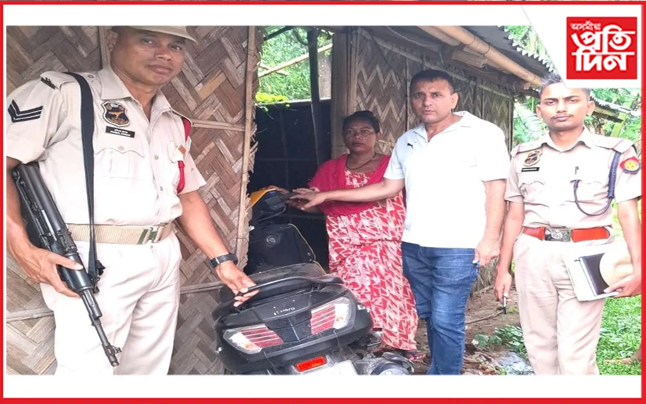 টোনপুখুৰীৰ পৰা চুৰি হোৱা স্কুটী উদ্ধাৰ