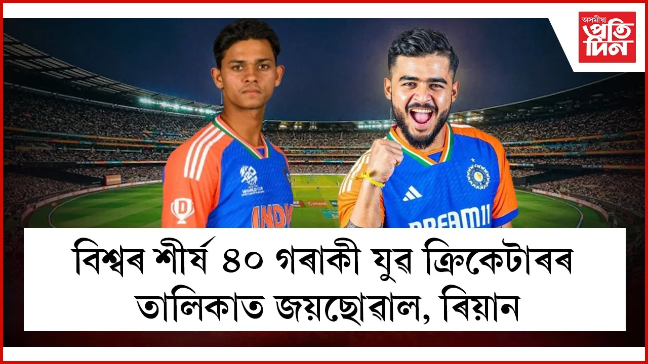 উইজডেনৰ  বিশ্বৰ শীৰ্ষ ৪০ গৰাকী যুৱক ক্ৰিকেটাৰৰ তালিকাত ৰাজস্থান ৰয়েলছৰ পাঁচগৰাকী খেলুৱৈ