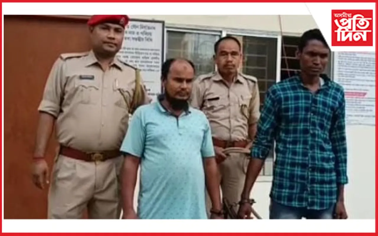 সৰুপথাৰত বাৰ্মিজ চুপাৰী ভৰ্তি ব'লেৰ পিকআপ বাহন জব্দঃ দুজনক আটক...