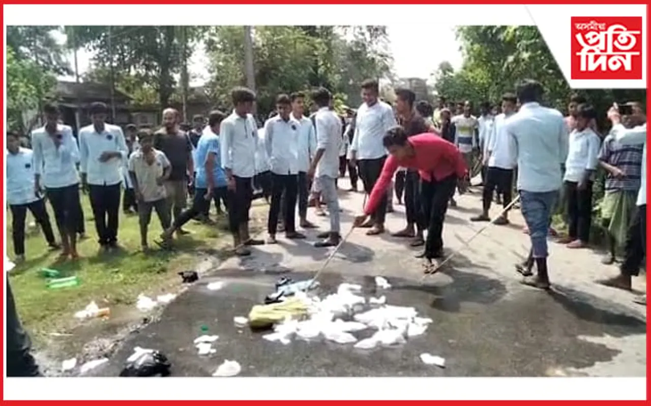 বিদ্যালয়ৰ কাষত চুলাইৰ ঘাটি, চকু মুদা কুলীৰ ভাৱত আবকাৰী বিভাগঃ অতিষ্ঠ শিক্ষাৰ্থী নামিল উচ্ছেদ অভিযানত...