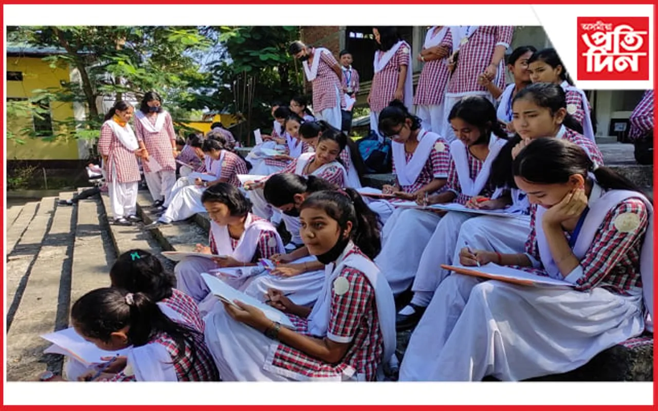 চিত্র অংকন কৰি নীলপৱন বৰুৱালৈ শ্রদ্ধাঞ্জলি জনালে ফৰকাটিং চিনিয়ৰ ছেকেণ্ডাৰী স্কুলৰ ছাত্র-ছাত্ৰীয়ে.... 