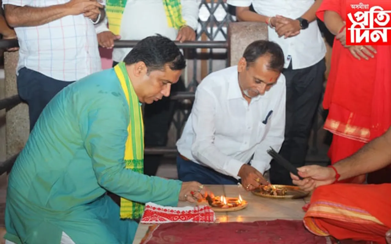 ধুবুৰীৰ বগৰীবাৰী মহামায়া মন্দিৰ পৰিদৰ্শন মন্ত্ৰী জয়ন্ত মল্ল বৰুৱাৰ... 