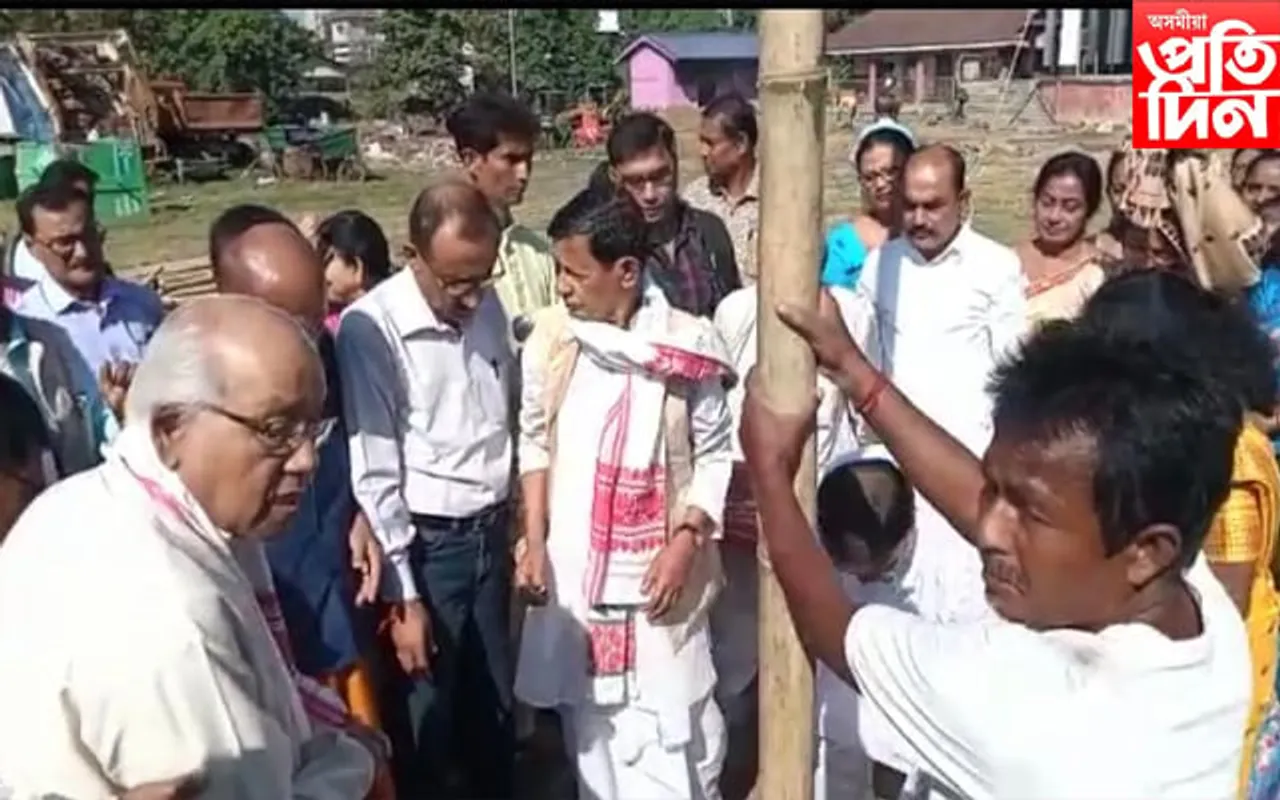 নগাঁও জিলা সাহিত্য সভাৰ সোণালী জয়ন্তী উৎসৱৰ লাইখুটা স্থাপন...