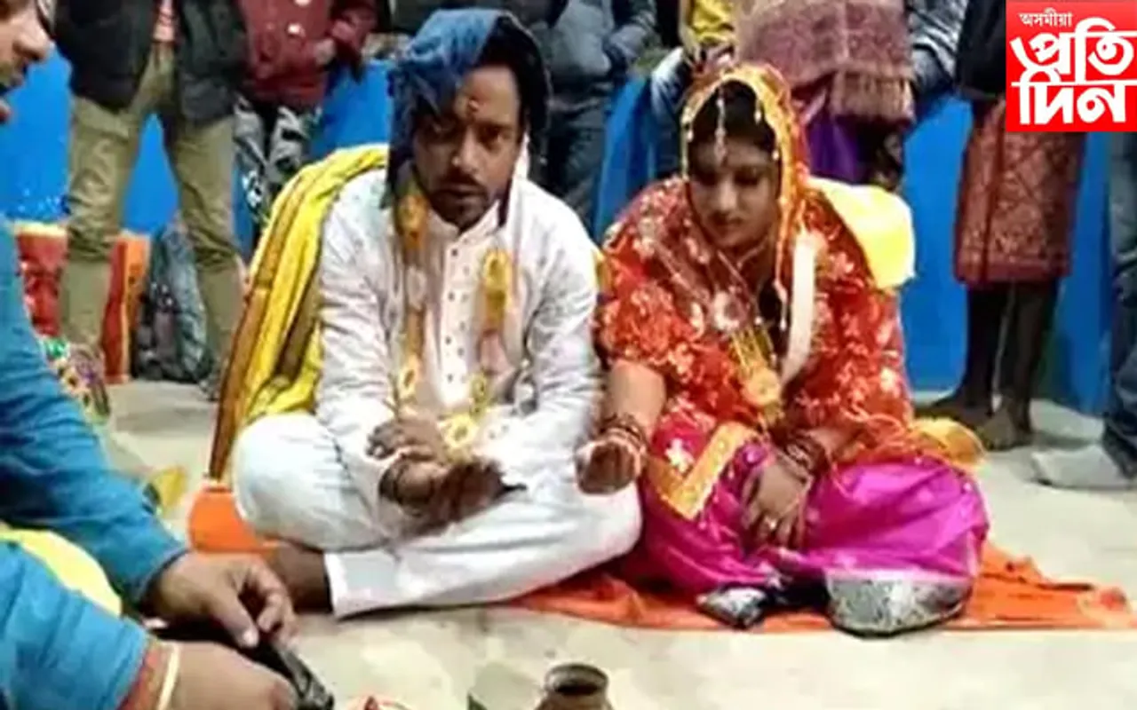 প্ৰেমৰ বাবে সনাতন ধৰ্ম গ্ৰহণ কৰি হিন্দু যুৱকৰ সৈতে বিবাহ-পাশত আৱদ্ধ মুস্কান খাতুন