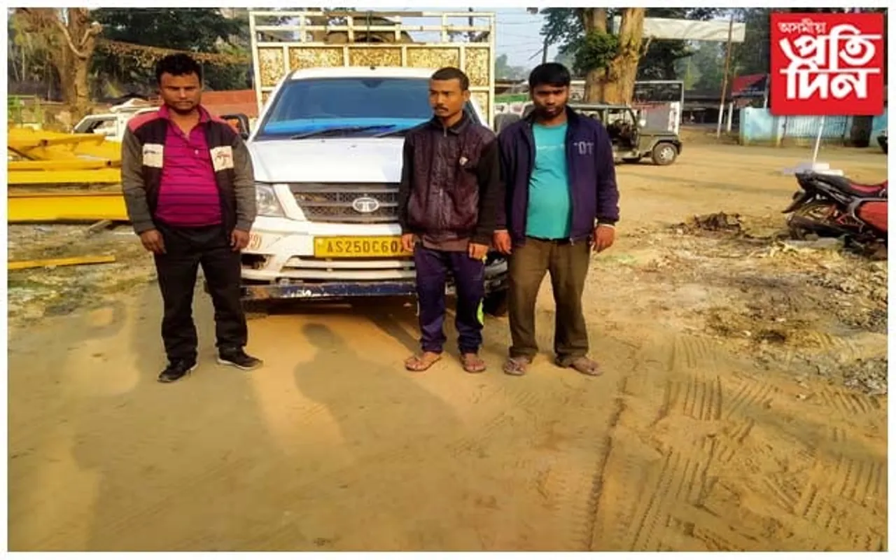 বকোত ৭ টা চোৰাং গো-ধন জব্দ,আটক ৩ সৰবৰাহকাৰী