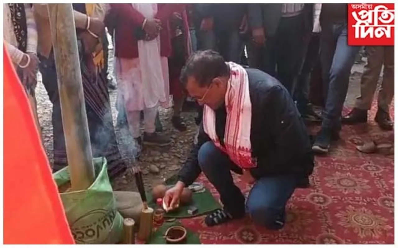 সৰুপথাৰত বৰপথাৰ সৰুপথাৰ সংযোগী দুইলেন যুক্ত পথৰ শুভাৰম্ভণী অনুষ্ঠান...