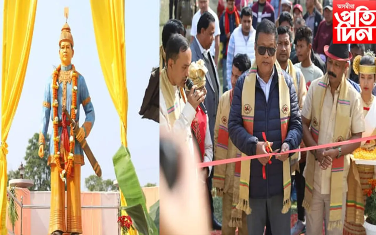 তিনিচুকীয়াৰ টাই সংস্কৃতি চর্চা কেন্দ্ৰত ১২ ফুট উচ্চতাৰ চুকাফাৰ প্ৰতিমূৰ্তি উন্মোচন