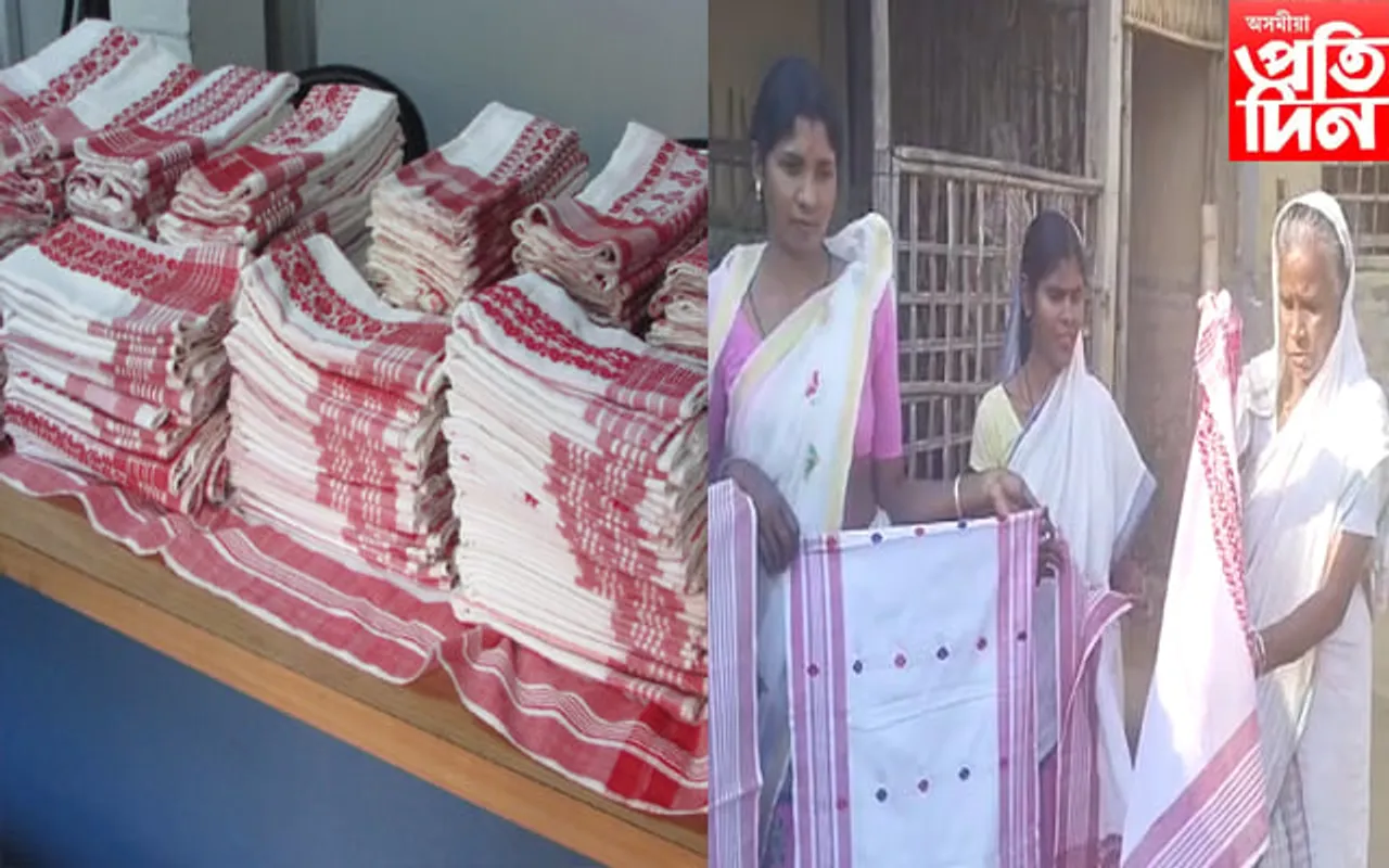 অসমৰ পৰা লণ্ডনৰ কোম্পানীলৈ প্ৰেৰণ ৫০০ ৰো অধিক গামোচা 