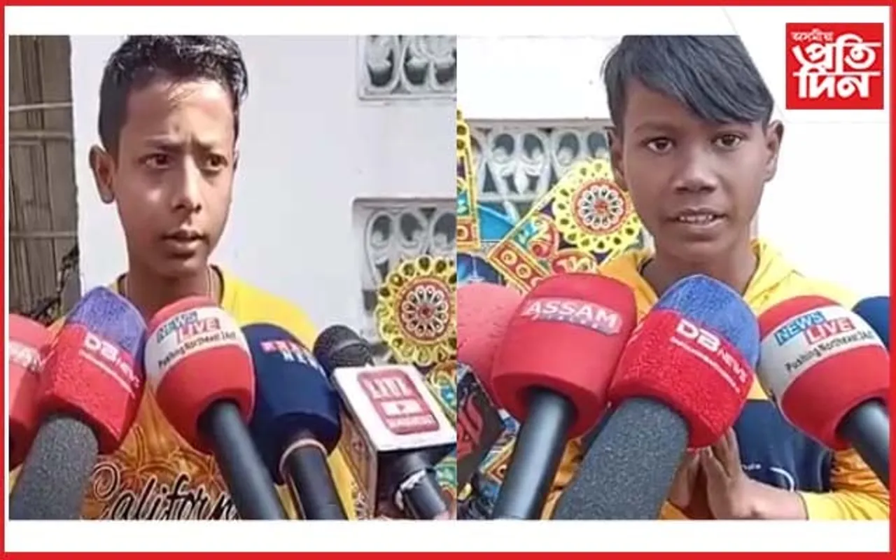 ১২ বছৰীয়া ছাত্ৰৰ অভিনৱ প্ৰয়াস,নিজ হাতে নিৰ্মাণ কৰি উলিয়াইছে সৰস্বতীৰ প্ৰতিমা...