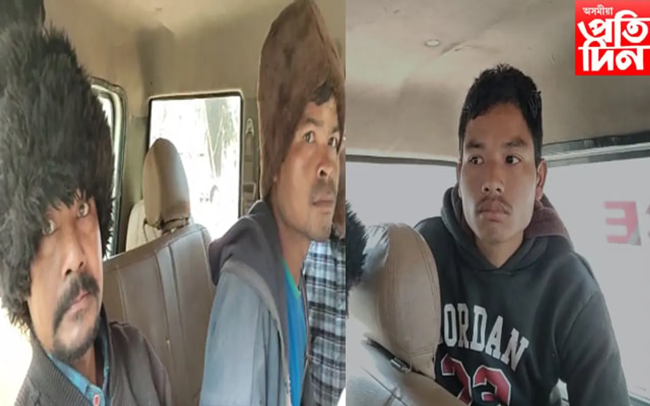 চাৰিদুৱাৰত হস্ত নিৰ্মিত বন্দুক সহ তিনি জনক আটক...