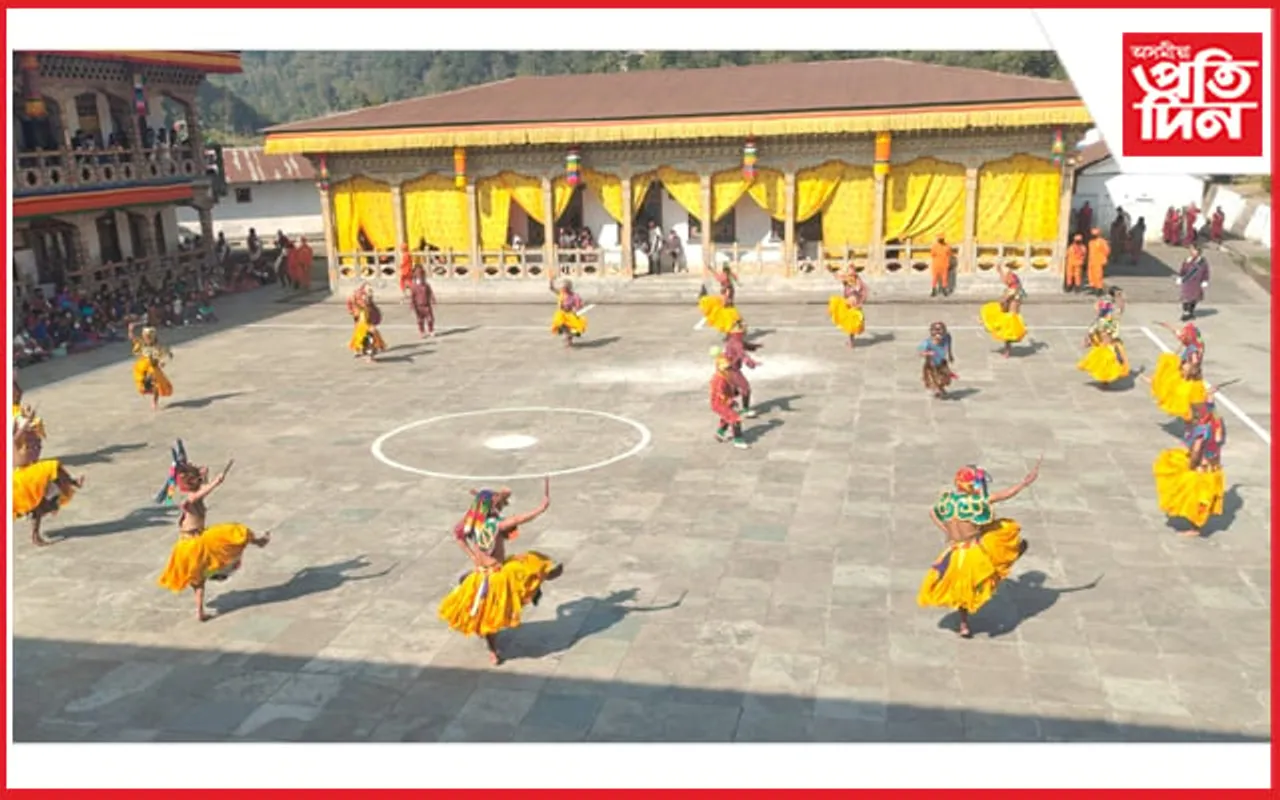 ভূটানৰ TSHECHU উৎসৱত ভাগ ল'লে বি টি আৰৰ বিজিত গৌৰা নাৰ্জাৰীয়ে  