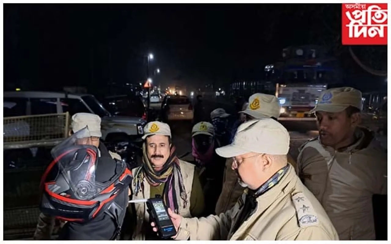 বকোত বকো আৰক্ষী আৰু পৰিবহন বিভাগৰ সুৰাপায়ী চালকৰ বিৰুদ্ধে অভিযান