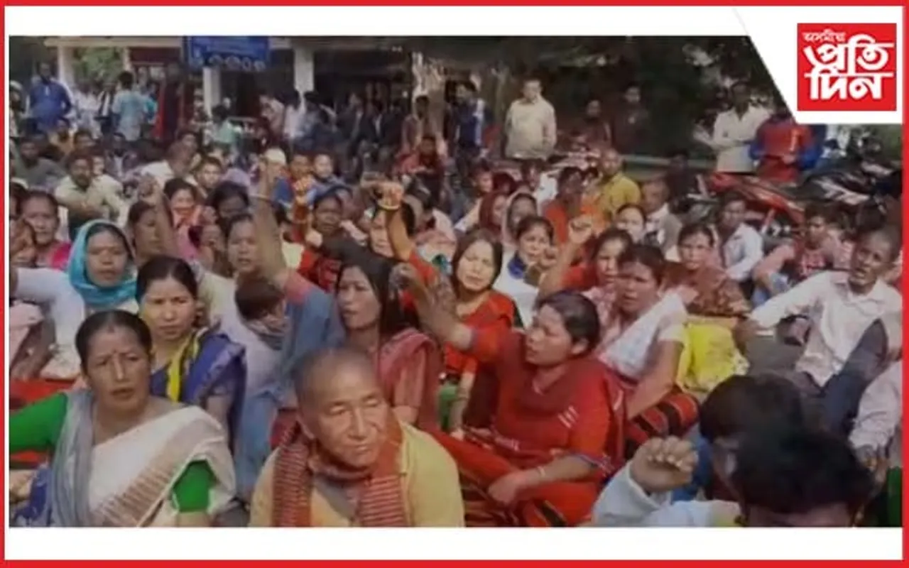চতিয়া সমষ্টিৰ কেইবাখনো গাঁও বি টি আৰত অন্তৰ্ভুক্ত কৰাত ৰাইজৰ প্ৰতিবাদ