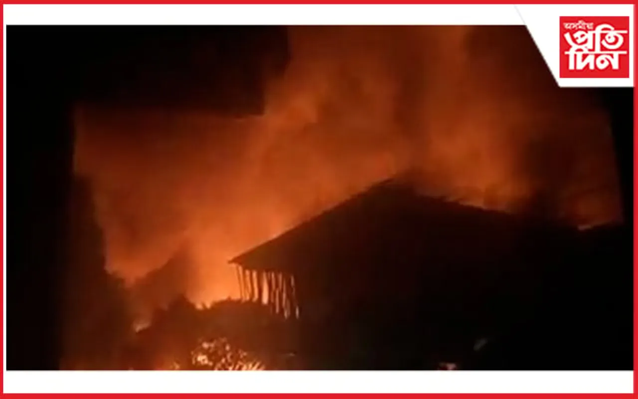 হাতীগাঁওৰ অগ্নিকাণ্ডত জাহ গ'ল ১০০ ৰো অধিক বাসগৃহ, লাখ লাখ টকাৰ সম্পত্তি ক্ষতি 
