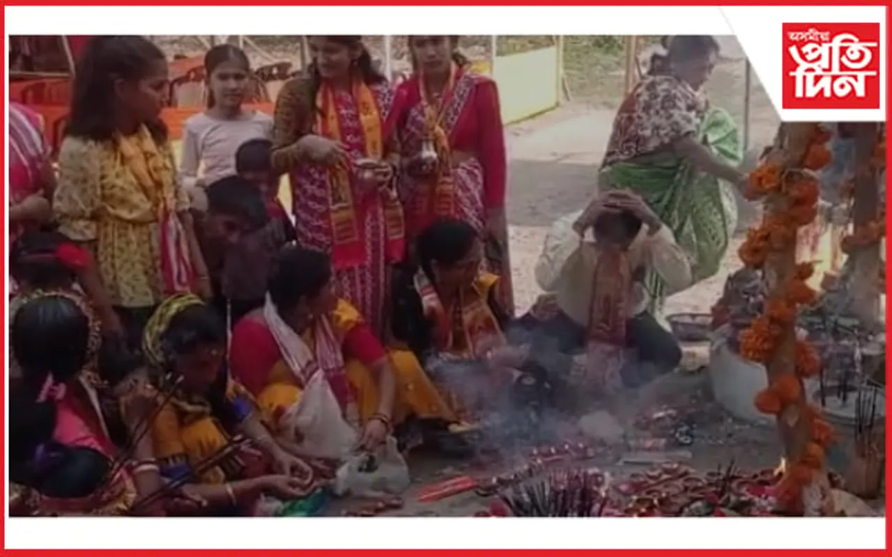 মানশিৰিৰ হৰগৌৰী মন্দিৰত শিৱৰ আৰাধনা