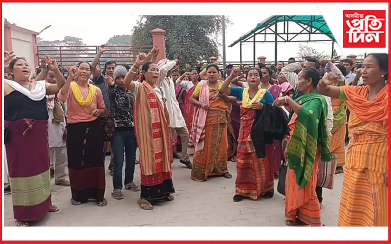 বিনা অনুমতিত প্ৰতিবাদ কৰিবলৈ আহি আটক ভি পি আই দলৰ ১৫০ নেতা, কৰ্মী...