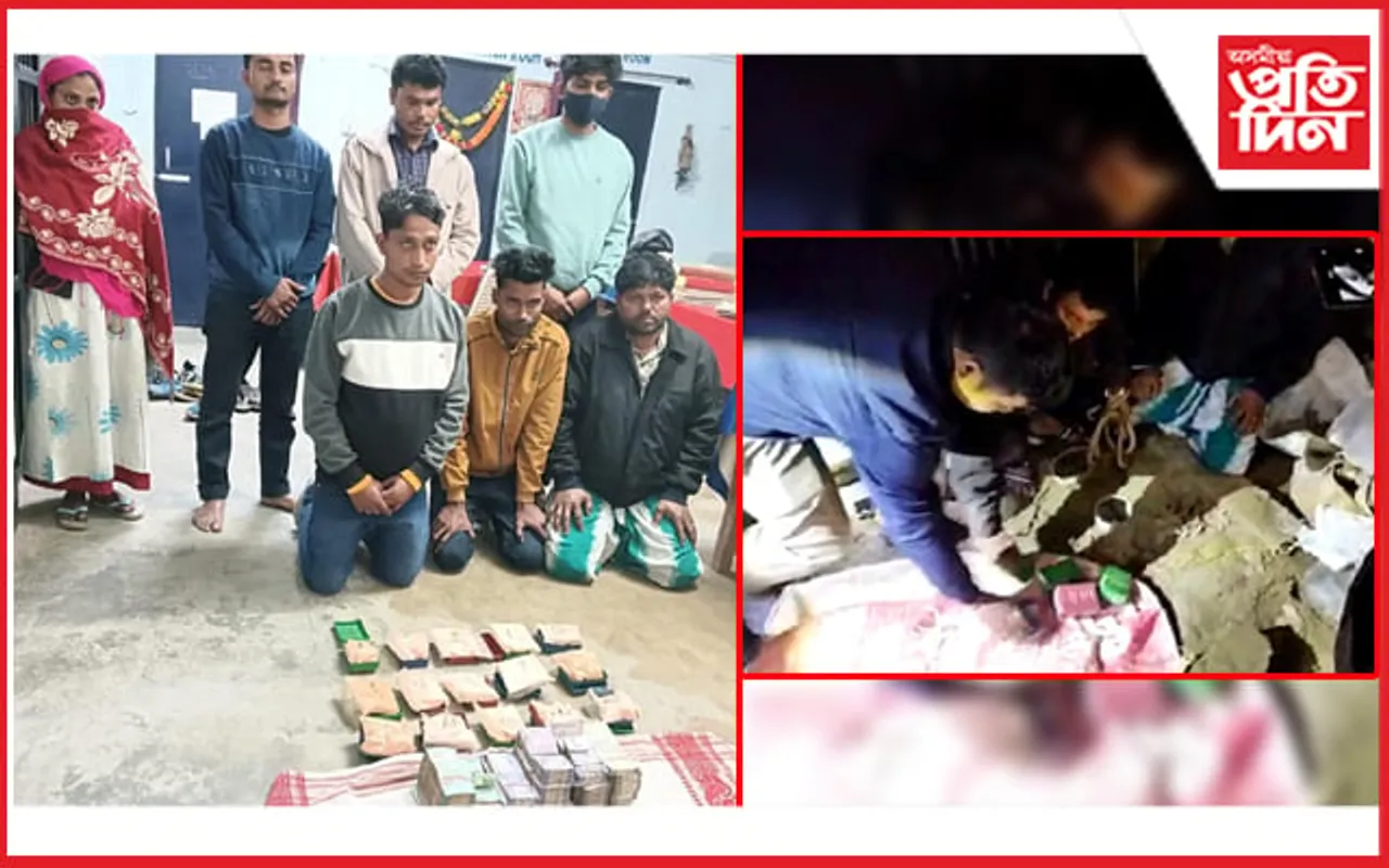 মাটিৰ তলৰ চেম্বাৰৰ পৰা বৃহৎ পৰিমাণৰ ড্ৰাগছ উদ্ধাৰ : ৭ জনক গ্ৰেপ্তাৰ... 