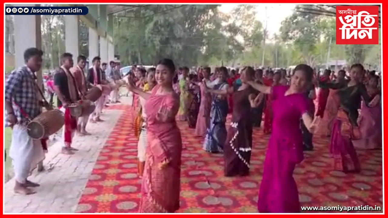 চাবুৱাৰ বিহু আখৰাস্থলীত মন্ত্ৰী বিমল বৰা...