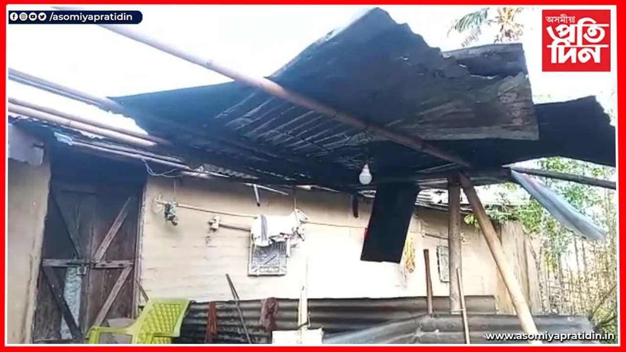 শিল-বৰষুণৰ ফলত ক্ষতিগ্ৰস্থ গোলাঘাটৰ বিভিন্ন অঞ্চল...