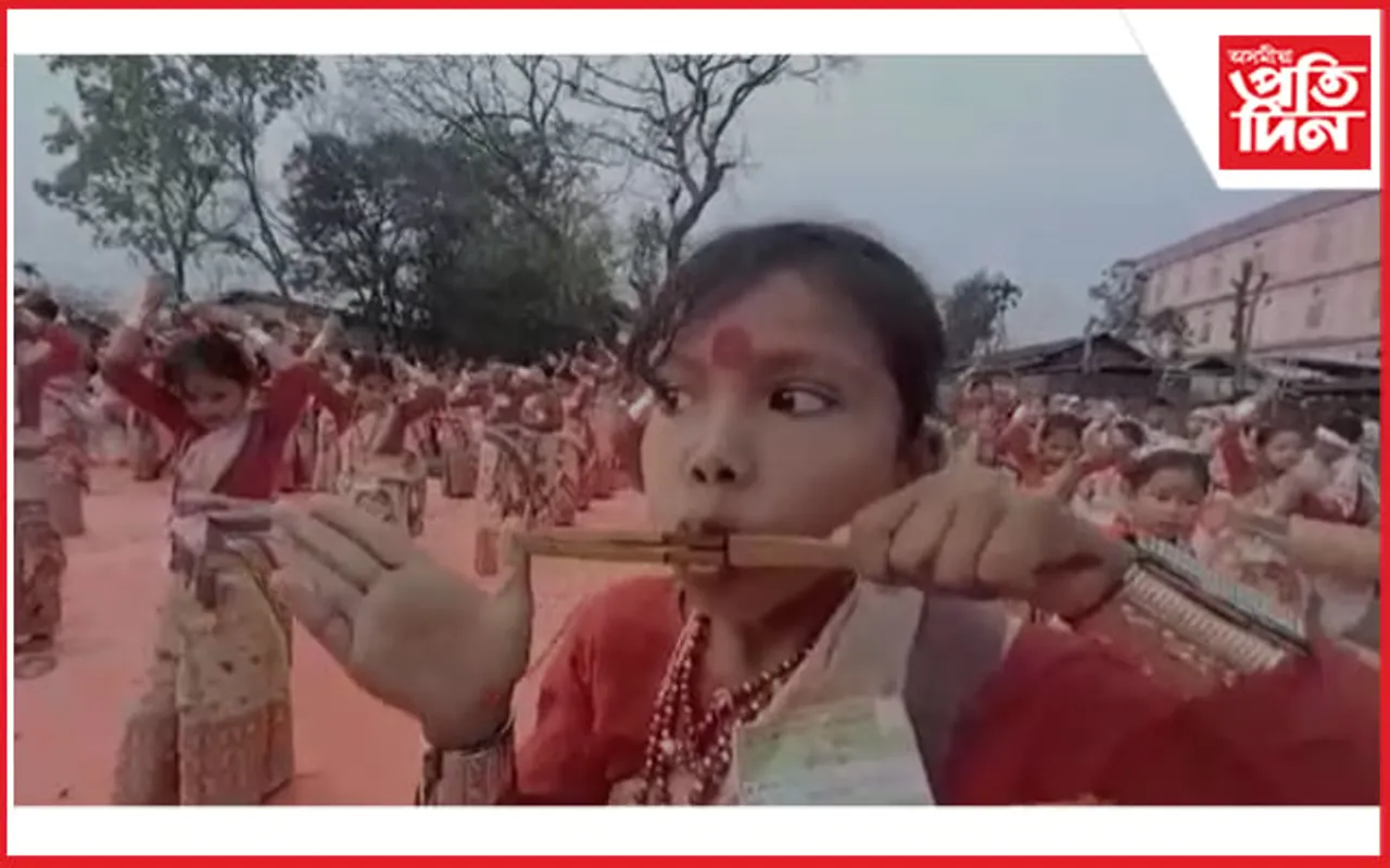 চিলাপথাৰ বিহুৱা শিল্পী সমাজৰ উদ্যোগত আয়োজিত বিহু কৰ্মশালাৰ সামৰণি