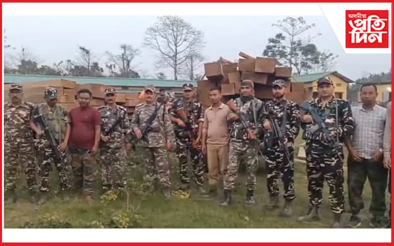 ভাৰত-ভূটান সীমান্তৰ সংৰক্ষিত বনাঞ্চলত  অব্যাহত বন ধ্বংস..