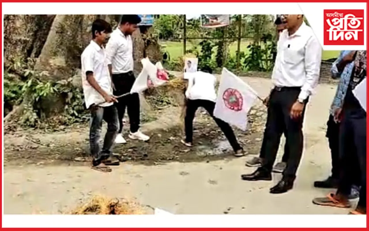 শিক্ষা মন্ত্ৰীৰ লগতে ছেবাৰ অধ্যক্ষক অপসাৰণৰ দাবী ঢকুৱাখনা ছাত্ৰ সন্থাৰ