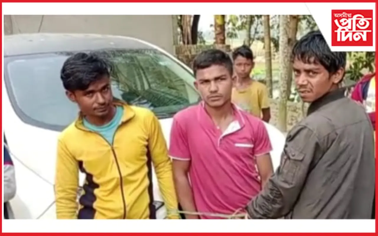 ছাগলী চোৰ আহিল বিলাসী গাড়ীৰে, ৰাইজে দিলে উত্তম-মধ্যম