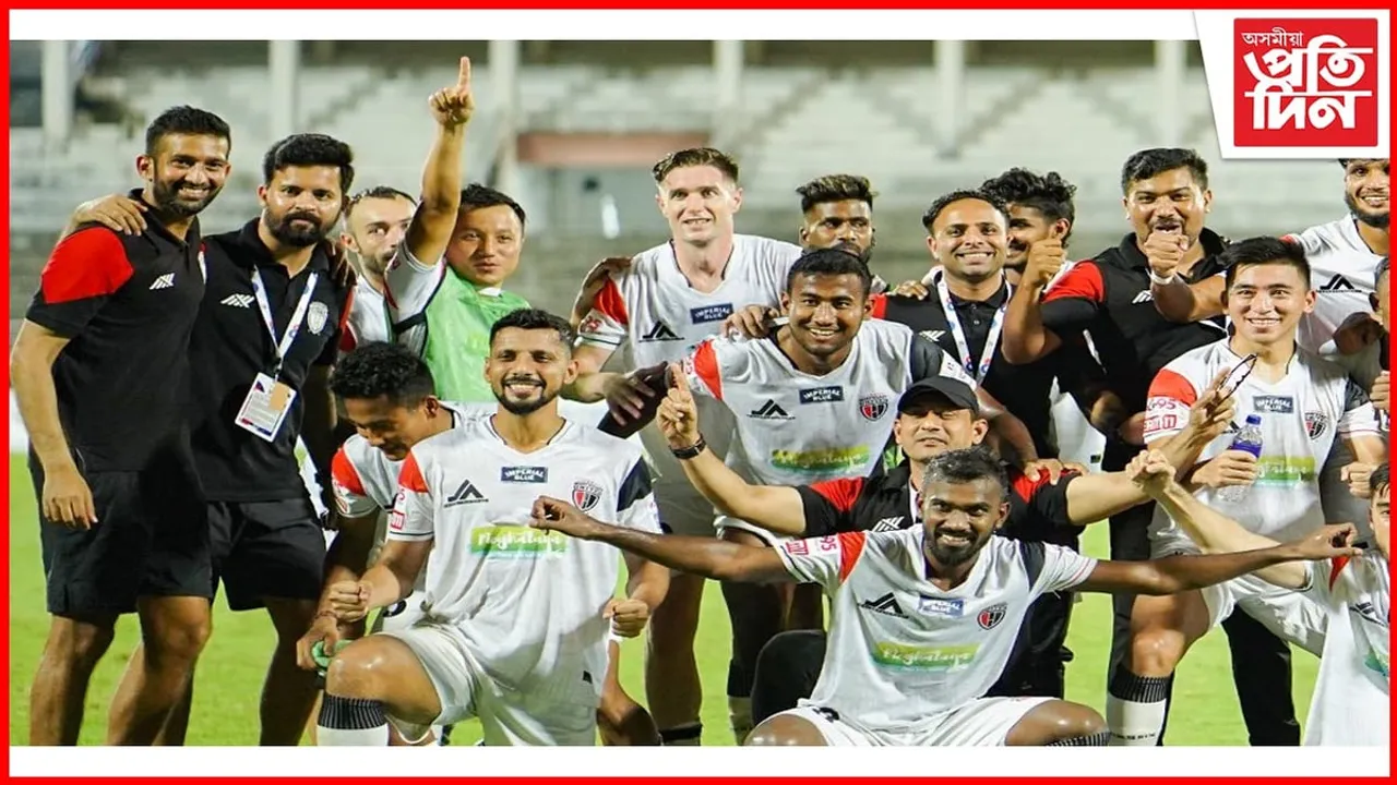 উইলমাৰ জৰ্ডান গীলৰ হেটট্ৰিকঃ নৰ্থ-ইষ্ট ইউনাইটেড এফ চি ছেমি ফাইনেলত